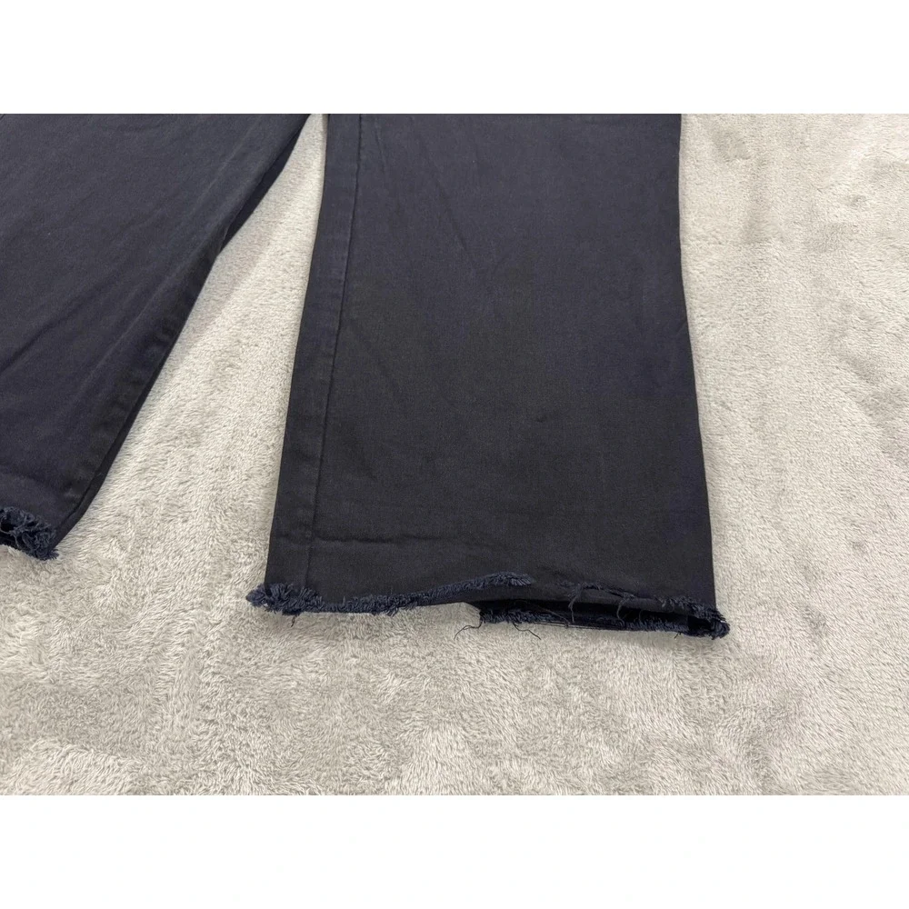 NYDJ Jeans Womens 20W‎ Black Lift Tuck Technology Wide Leg Button Fly Cropped